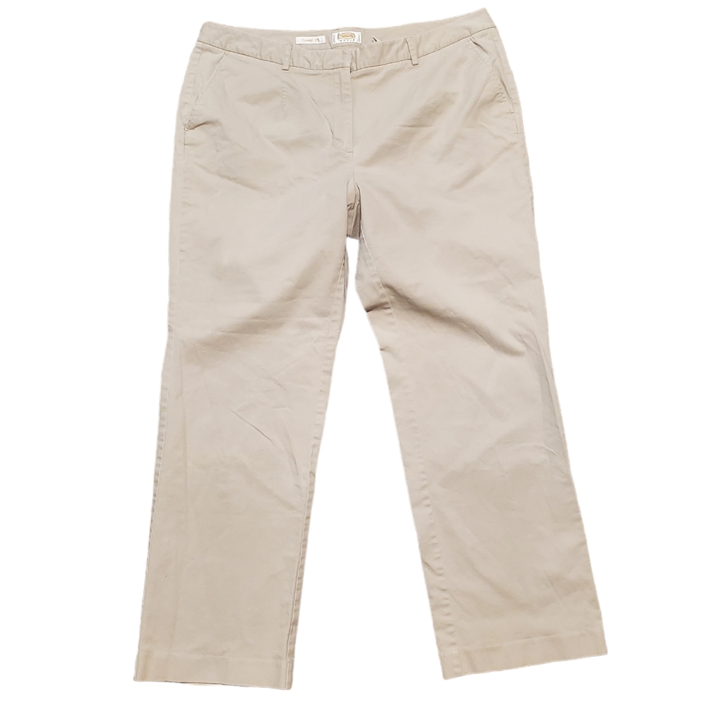 Talbots 18W Classic Fit Khaki Pants Plus Size